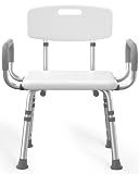 HOMLAND Shower Chair for Inside Shower with Padded Armrests and Back