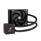 ENERMAX LIQMAX V4 120mm AIO CPU Liquid Cooler w/Digital Display, 120mm SilentFlow PWM Fan 320W TDP, for Intel 1851/1700/1200/115X, AMD AM5/AM4