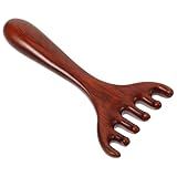 Wooden Massager Comb, 6 Claws Meridian Massage Comb Foot Massager with Long Handle for Head Back Legs and Feet Blood Circulation and Fatigue Relief