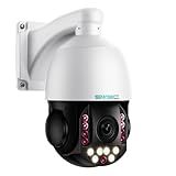 SV3C 36X Zoom PTZ POE Camera Outdoor, Auto Tracking 4K ONVIF IP Wired Camera, Person Vehicle Motion Detection, Floodlight Color Night Vision, Two Way Audio, Camhipro, Preset, BlueIris, 24/7 Recording