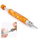 JRready DAP-D173 Molex Pin Extractor Mini Fit Jr Extraction Tool Electrical Pin Removal Tool Molex 11-03-0044 ATX Pin Removal Tool for Mini Fit Jr Terminals with Built in Plunger Depinning Tool