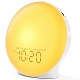 JALL Sunrise Alarm Clock White Noise Machine with 25 Nature Sleep Sounds, Fully Dimmable Clock for Bedrooms, Heavy Sleepers, 17 Light Modes, Bluetooth Speaker