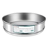 LVDALAB 304 Stainless Steel Mesh Lab Sieve, 80 Mesh (0.2mm) Aperture Test Sieve, 7.9Inch(20cm) Diameter Economy Standard Analysis Sample Test Sieves for Industrial Laboratory Homes