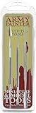 The Army Painter Clay Sculpting Tools - Set with Three Double Ended Stainless Steel Dab Tool, Polymer Clay Tools for Modeling Plastic, Resin, and Metal Miniatures - Green Stuff Putty Tool Clay