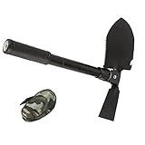 FASPLORE Folding Shovel with Carry Pouch Multitool Outdoor Folding Shovel