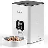 VOLUAS Automatic Cat Feeder, 4L Timed Dry Food Dispenser for Cats & Dogs