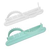 2pcs Cake Arch Guide Tool, Green and White Fondant Cake Arc Ruler Decorative Marking Divider Baking Measure Pastry for Home Bakeries Pastry Shops