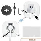 in Wall Cable Management Kit for Wall Mounted TV - Professional Cord Hider with Spacious Pass-Through & All-Inclusive Tools Hide TV Cords Power & Low Voltage Wires Perfect for Home Theater Gaming