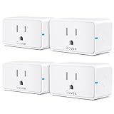 Govee Smart Plug 15A, WiFi Bluetooth Outlets 4 Pack Work with Alexa and Google Assistant, WiFi Plugs with Multiple Timers, Govee Home APP Group Control Remotely, No Hub Required, ETL&FCC Certified