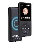 128GB Portable MP3 Player, with Bluetooth 5.2, Music Player with Built-in HD Loudspeaker, HiFi Lossless Sound, E-Book Reader, Earphones Included, Voice Recorder