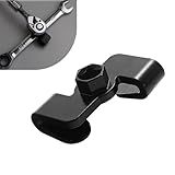 lekiliky Wrench Extender Adapter, Universal Rustproof & Break-resistant Wrench Extension Tool, Vehicle Servicing Extension Tool Set with 1/2" or 21 mm Hex Conversion Adapter, for Mechanics (Black)