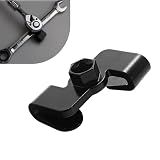 lekiliky Wrench Extender Adapter, Universal Rustproof & Break-resistant Wrench Extension Tool, Vehicle Servicing Extension Tool Set with 1/2" or 21 mm Hex Conversion Adapter, for Mechanics (Black)