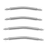 The Lord of the Tools 4Pcs 22mm Curved Spring Bar Pins Extra Thick 1.8mm Diameter for Repair Steel Strap Vintage Time Watches Bends Naturally Fit Curved Watch Straps