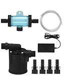 BAOSHISHAN Ice Bath Accessories Kit, Cold Plunge Kit with 317GPH External Pump, Filter, 1/2” to 0.71" Connector, Hose, Compatible 500L 300L Aquarium Chiller & Inflatable Cold Plunge Tub