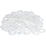 ThreeBulls 120Pcs Clear Rubber O-Ring Keyboard, O-Rings Keycaps, Switch Dampeners Keycap, for Cherry MX Key Switch Keyboards Dampers,White