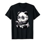 Panda Reading Book Kawaii Bookworm Librarian T-Shirt - Panda Reading Book Kawaii Bookworm Designs - Unisex-Adults & Unisex-Kids - Black - Small - Short Sleeve - Cotton, Polyester - Novelty T-Shirt