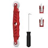FJCTER Screen Roller Tool Set with Spline Removal Hook, 2pcs Window Screen Roller for Screen Installation Repair Replacement, Durable Screen Spline Tool Kit for Window Sliding Door Patio RV