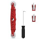 FJCTER Screen Roller Tool Set with Spline Removal Hook, 2pcs Window Screen Roller for Screen Installation Repair Replacement, Durable Screen Spline Tool Kit for Window Sliding Door Patio RV