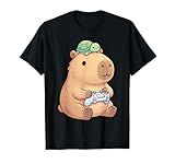 Cute Capybara Anime Gamer Turtle Funny Graphic Kawaii T-Shirt