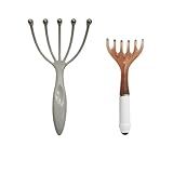 Inoostar Scalp Massager & Gua Sha Tool Set - Manual Head Massager, Massage Comb for Relaxation & Stress Relief (Grey & Brown)