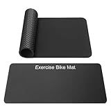 TOBWOLF 2PCS Non-Slip Mat Compatible with Peloton Bike, Concept 2 Rowing Machine, Exercise Bicycle Mats, Treadmill Pad for Carpet & Hardwood Floors, Workout Mat for Bike Trainer, Stationary Spin Bike