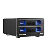 CENMATE Aluminum 2 Bay Hard Drive Enclosure with Cooling Fan for 2.5“/3.5" SATA HDD/SSD with USB A/C 3.0, Support Hot Swappable, Tool-Free HDD Enclosure, DAS(NO RAID/NAS)