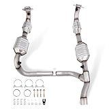 Catalytic Converter Kit Compatible with F-150 1999-2003 5.4L, F-250 F250 1999 5.4L (Dual Conv. System)4WD, Transmission code 4R70W, Reference OE: 30476 30477 645467 EPA Compliant