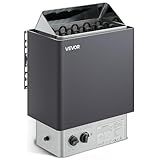 VEVOR 9KW Sauna Heater, Steam Bath Sauna Heater with Built-in Controls, Electric Sauna Stove, 3h Timer and Adjustable Temp for Max. 317-459 Cubic Feet, Home Hotel Spa Shower Use 220V FCC Certification