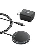 Anker MagSafe Charger Pad, MagGo iPhone 16 Wireless Charging Pad, Qi2 Certified 15W Wireless Charger, Compatible with iPhone 16/16 Plus/16 Pro/16 Pro Max/15/14/13/12 Series (Black, with Adapter)
