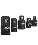 Bates Impact Socket Adapter and Reducer Set (5 pcs, 1/4", 3/8", 1/2", 3/4" Drive, 1/2 to 3/8, 3/8 to 1/2 Impact Adapter)