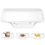 MomMed Portable Pet Scale with Hold & Tare Function, Precision Digital Scale for Newborn Puppy to 33lb