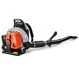 HTK Backpack Blower, 63CC Gas Powered Leaf Blower with 665 CFM & 205 MPH for Commercial Lawn Care, Yard Debris & Snow Removal