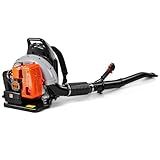 HTK Backpack Blower, 63CC Gas Powered Leaf Blower with 665 CFM & 205 MPH for Commercial Lawn Care, Yard Debris & Snow Removal