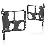 Auto Dynasty GM1221121 GM1221122 Factory Style Headlight Mount Brackets with Body Cladding Compatible with Chevy Silverado Sierra Suburban Tahoe Yukon XL 1999-2007, Driver/Passenger Side (Bare Black)