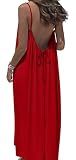 Backless Dress Red Dresses for Women Summer Dress Maxi Sundress Flowy Plus Size Beach Vacation Essentials Resortwear Cruise Country Concert Outfits M