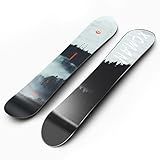 XCMAN Freeride Snowboard Beginner All Mountain,The Best All-Terrain, Dual-Directional, Hybrid Snowboard for All Levels-Mountains Clouds