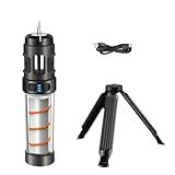 3-in-1 𝓜𝓸𝓼𝓺𝓾𝓲𝓽𝓸 Repellent Camping Lantern & Flashlight with Dual-Zone Heating, 6 Refill Pads 48H, Magnetic Base, USB-C Fast Charge, IPX5 Waterproof for Outdoor Camping (Black)