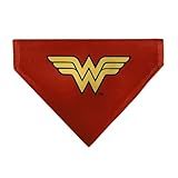 DC Comics Pet Bandana Wonder Woman WW Logo Red Black Yellow Slip On Collar Bandana Only