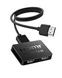 HDMI Splitter 1 in 2 Out, 4K HDMI Splitter Not for Extended Display (Mirror Only/Copy Mode),Sends Same Content to 2 Screens(Need Power 5V 1A), Works with Laptop,TV,Monitor(Hdmi Cable Not Included)