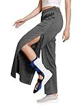 Deyeek Break Away Pants for Women After Hip Knee Surgery Tearaway Pants Disabled Elderly Bedridden Cotton Sweatpants with Pockets L Deep Grey