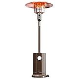 EAST OAK One-Hand Ignition Patio Heater with Enhanced Burner Head, 50,000 BTU Propane Outdoor Heater, One-Person Install, Round Table Design for Porch, Garden, Balcony, Backyard