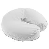 Body Linen Simplicity Poly Cotton Massage Face Cradle Covers (White, 10 Pack) - Clean, Crisp Fabric for Frequent Use and Washing, Colorfast and Latex-Free, Fits All Standard Massage Tables