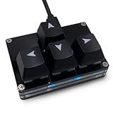 BTXETUEL Mini 4-Key Keypad WASD Arrow Key Keycaps Keyboard One-Handed Mechanical Gaming Keypad Programmable USB-C Customized Keyboard for Working or Gaming (Black, Arrow Keycaps 1)