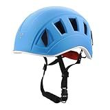 NewDoar Climbing Helmet EN 12492 Certified Half Dome Helmet Ultralight Design with 11 Ventilation Ports & Headlamp Clips for Rock/Ice Climbing, Caving, Rescue Adjustable 57-62cm (Men/Women)-Blue