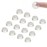 Furnigear Clear Door Bumpers - Self Adhesive Door Stoppers Wall Protectors Reduce Noise - Rubber Feet for Electronics, Speakers, Furnitures, Appliances, Audio, Laptop - Door Knob Bumper Pads (16pcs)