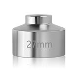 IHOTDER Oil Filter Socket Set,27mm Socket 6 Point Steel Oil Filter Removal Tool,3/8" Drive Car Accessories Compatible with Alfa Romeo Chevrolet GMC Hyundai Jeep Ford (27mm)