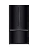 Winia WRFS26ABBD French Door Non-Dispenser Refrigerator, 26.1 Cu.Ft, Black