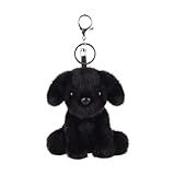 Apricot Lamb Plush Labrador Dog Puppy Stuffed Animal Keychain for Kids Bag, Purse, Backpack, Handbag (black)