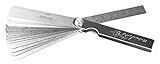 Performance Tool W131C Precision Feeler Gauge Set with 3-Inch Steel Rule - Decimal and Metric Sizes - SAE Sizes 002-025-Inch and Metric Sizes 05- 63 mm