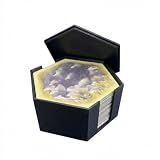 DSSWEN Resource Hex Tile Organizer Storage Box with Lid - Compatible with Settlers of Catan Board Game (Black)
